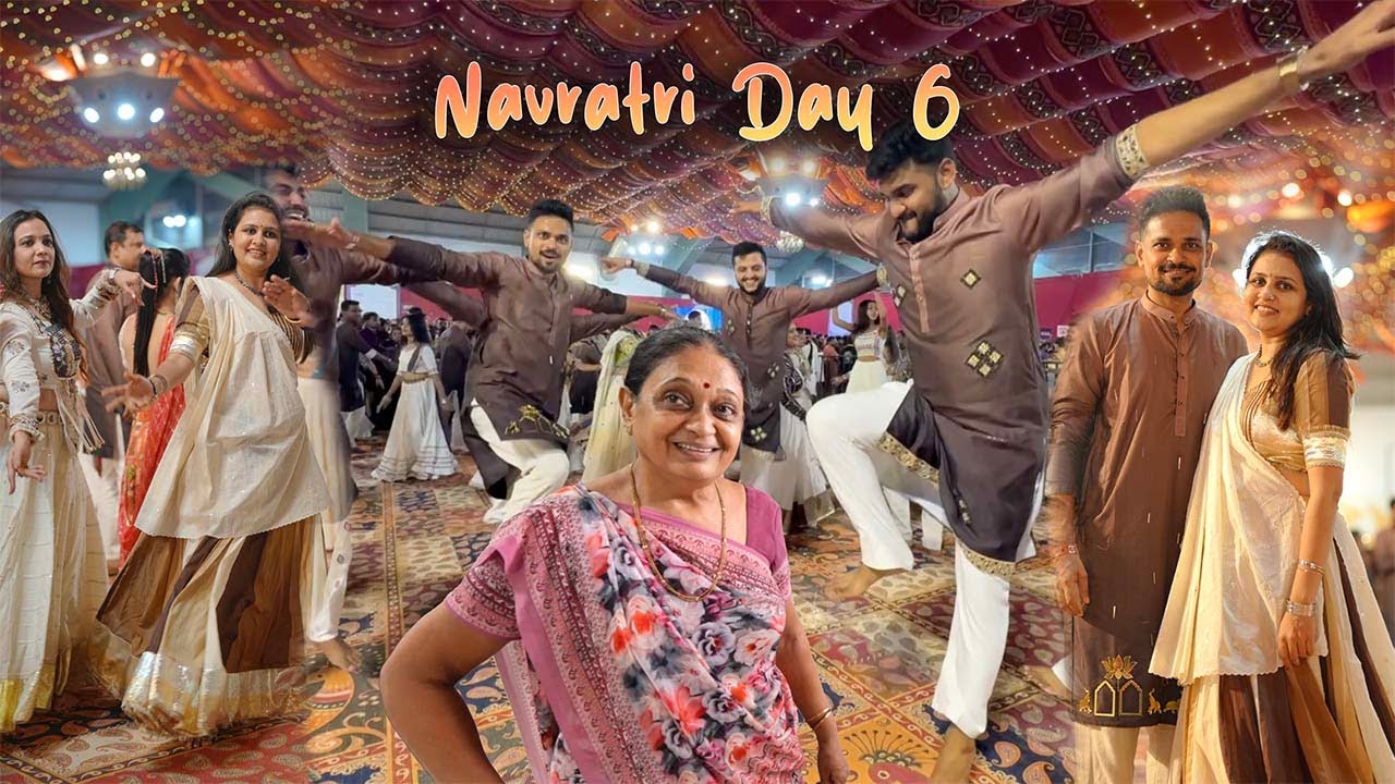 Sarika ko mummy ne navratri ke liye ready kiya aur hum subah 4 baje tak garba khel !