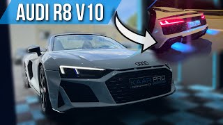 La nouvelle AUDI R8 V10 crache des flammes ! 🔥