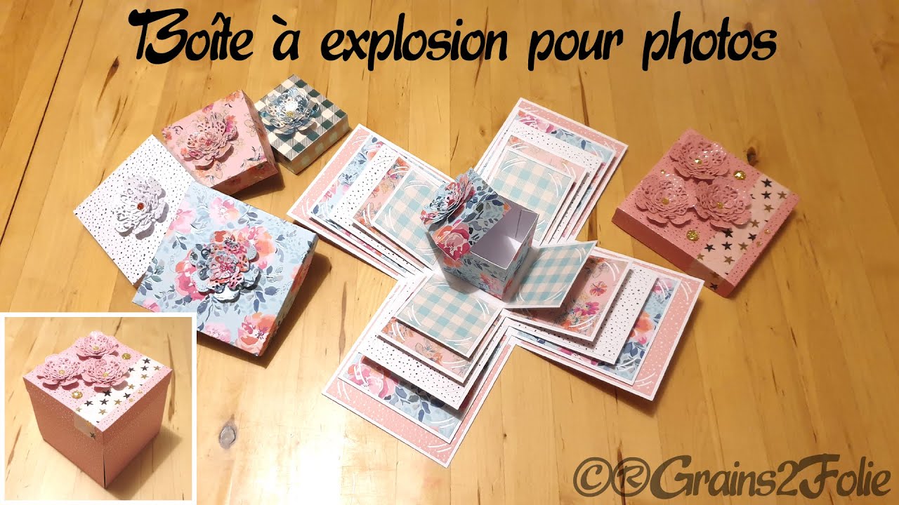 Tuto Scrapbooking Boite à explosion porte photos Fête des grand