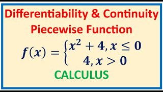 Differentiability at a point for a piecewise function AP Calculus
