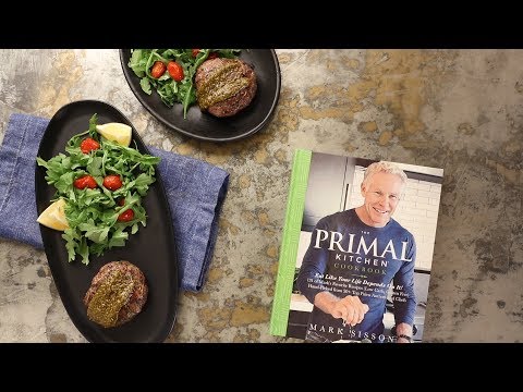 Paleo Lamb Burgers with Pistachio Pesto