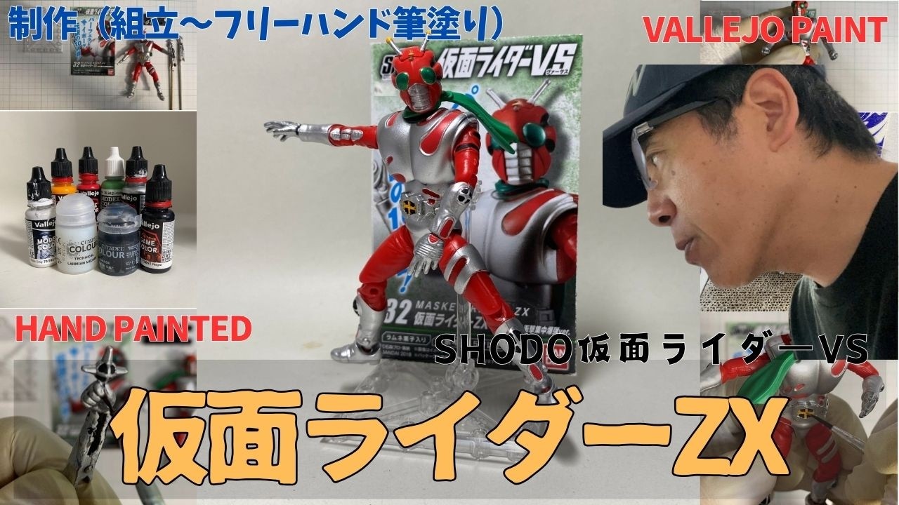 Hand Painting SHODO Kamen Rider ZX | Freehand Brush Painting with