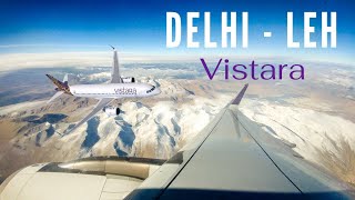 Flight from Delhi to LEH  ️ Ladakh  India - Vuelo - Landing Leh Airport Vistara  FHD 1080