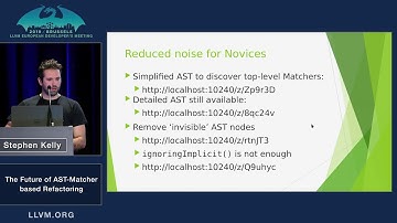 2019 EuroLLVM Developers’ Meeting: S. Kelly “The Future of AST Matcher-based Refactoring”