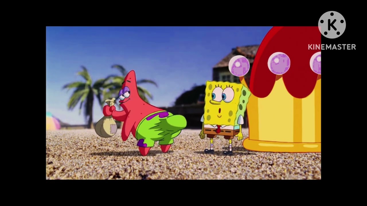 the SpongeBob SquarePants movie 2004 shell city comes alive/ bag of winds HD