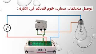 سمارت هوم  2  توصيل متحكمات سمارت هوم بالانارة   AXUN Home Automation