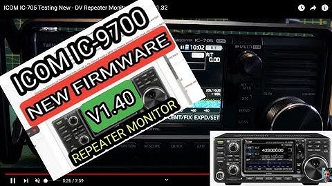 ICOM IC-9700 NEW - IP REPEATER MONITOR MODE -FIRMWARE V1.40
