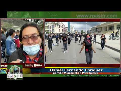 12 M Desde Ipiales frontera entre Colombia y Ecuador nos reporta el Comite Municipal de Paro