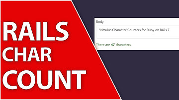 Stimulus Character Counters for Ruby on Rails 7