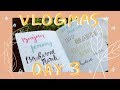 vlogmas day three | practice hand lettering with me!