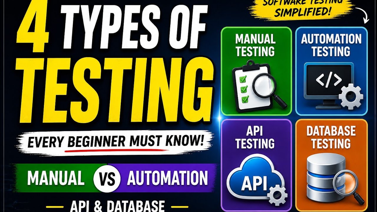 Manual vs Automation vs API vs Database Testing Explained - YouTube