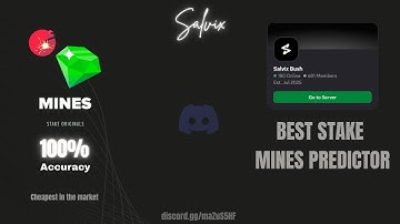 Stake Predictor Bot for Mines | 100% Accuracy | Salvix Prediction | 618,000$ Profit