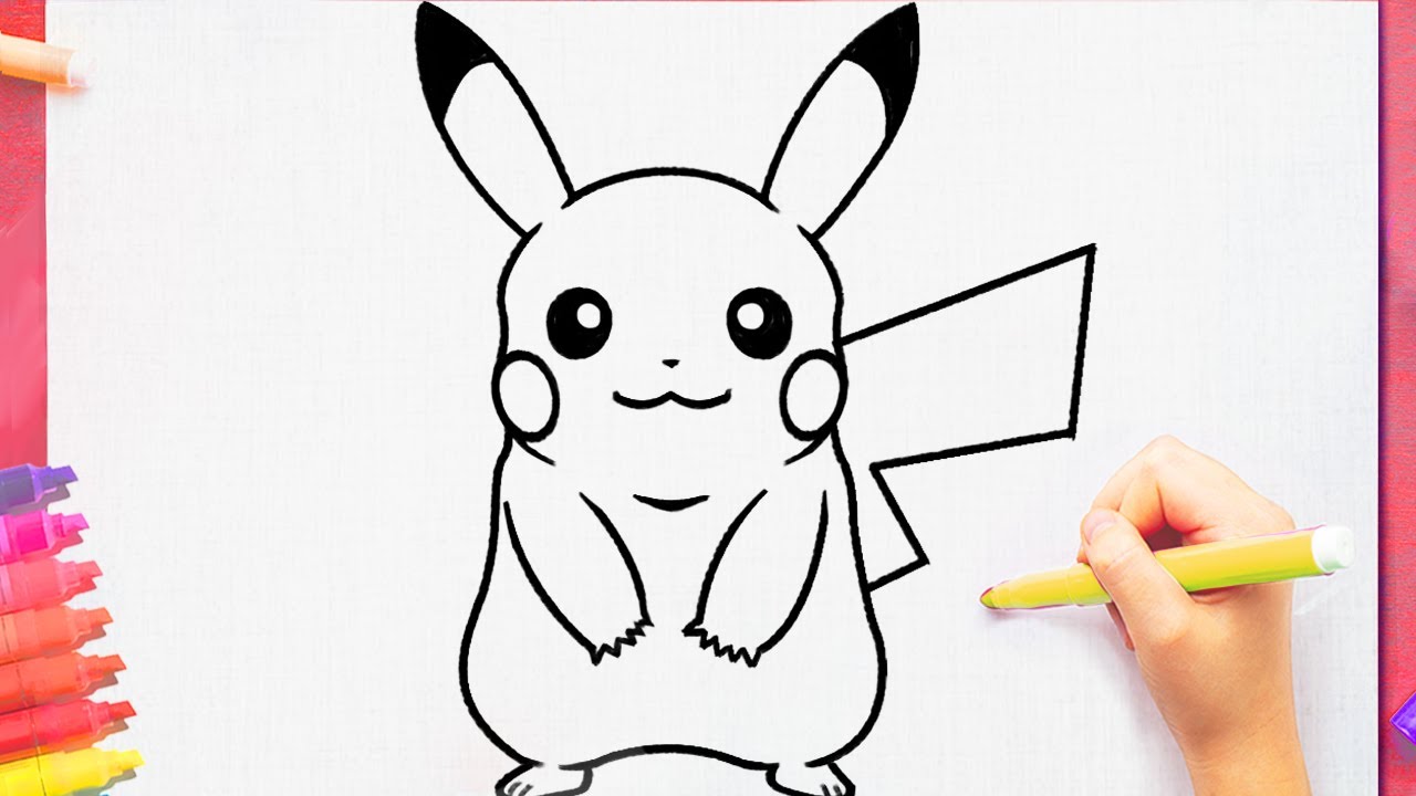 como dibujar a PIKACHU paso a paso facil YouTube