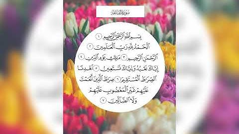 سورة الفاتحة بصوت شجي
