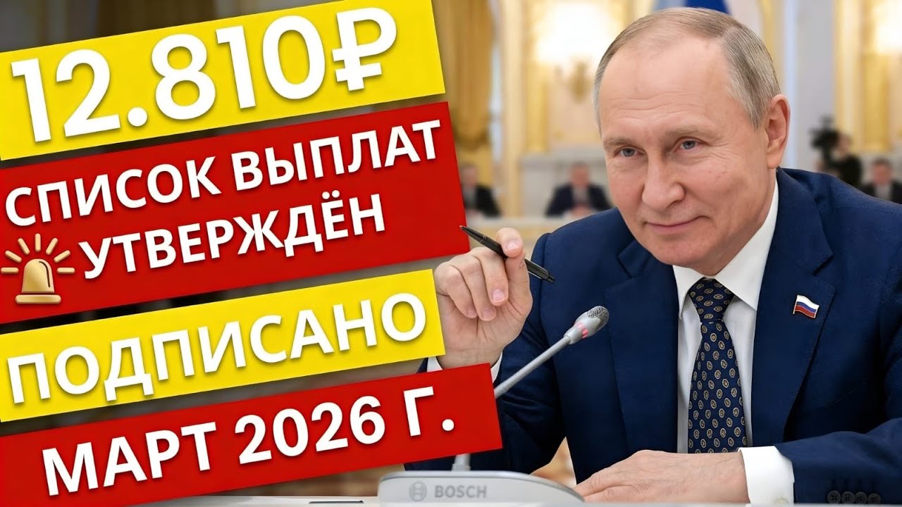 ТОЛЬКО ЧТО ПОДПИСАНО. Правительство НАЧИСЛИТ ПЕНСИОНЕРАМ 12,810 руб — СПИСОК выплат утверждён