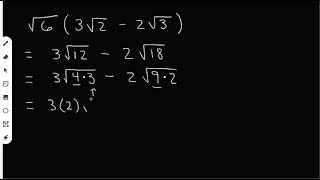 Multiplying Radical Expressions: Distributive Property | Example 2 | Algebra 2