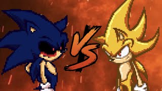 Super Sonic Vs Sonic EXE | Sprite Battle