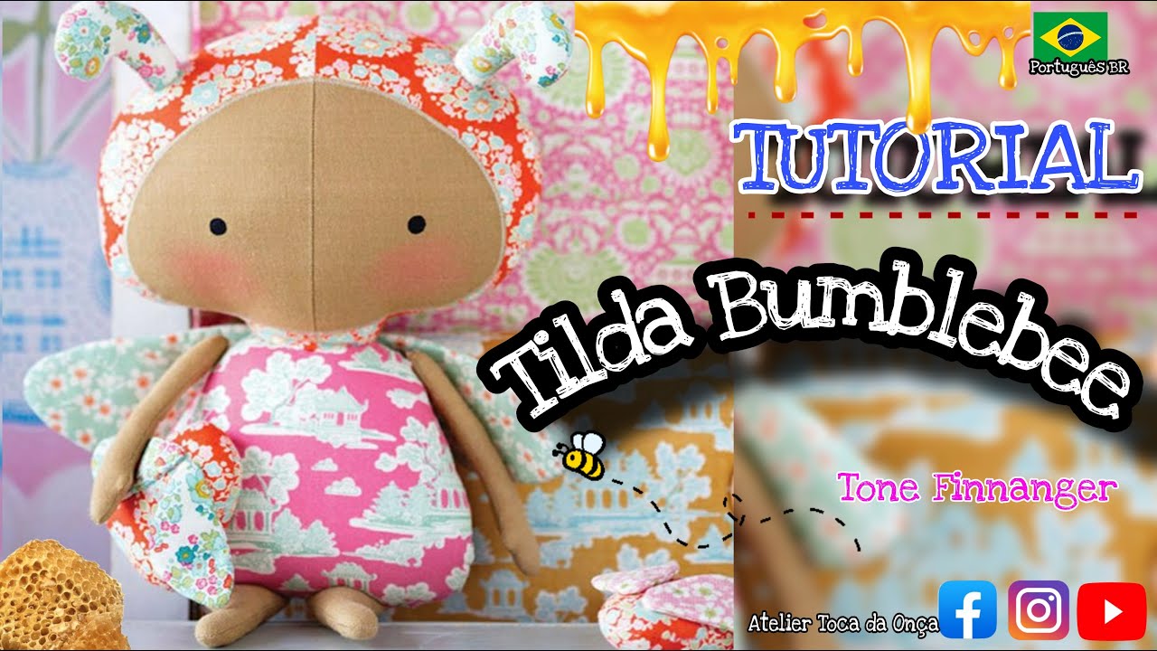 DIY Tilda Bumblebee Doll (Tilda Toy Abelinha) -Кукла Bumbleebee PAP Tone Finnanger Handmade Tutorial