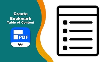 How to Create a Clickable Table of Contents Page from Bookmarks in a PDF Document in Wondershare PDF