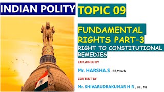 C-9 INDIAN POLITY - FUNDAMENTAL RIGHTS PART-3| FOR UPSC/KPSC/KAS/FDA/PSI/PC/AE/JE/SSC/RRB EXAMS