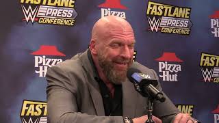 Triple H WWE Fastlane Press Conference