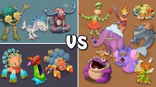 Amber Island Vs Fire Expansion Comparison  All Fire Monsters (My Singing Monsters)