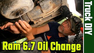 Ram Cummins Oil Change, Save Money, How to do it yourself? 4K