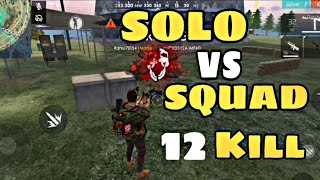 Free fire gameplay solo VS squad 🔥 🔥 gamer dino ji