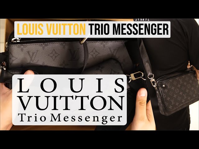UNBOXING Louis Vuitton Eclipse Reverse Trio Pochette Messenger Men's  Collection June 20 Full Review 