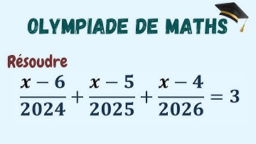 NOUVELLE ÉQUATIONS DES OLYMPIADES 💪