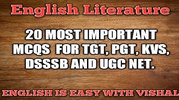 #49 (part 2) Meritorious solved paper 2018 Literature important MCQ KVS NVS DSSSB UP TGT PGT