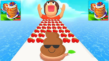 Pancake Run 🥞 MAX LEVELS 💥| GamePlay | Satisfying ios android game Level 604