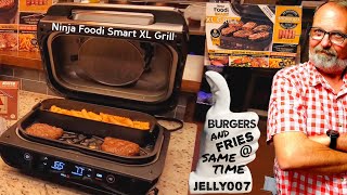 Ninja Foodi Smart XL Grill | Bubba Burgers   Fries at the same time