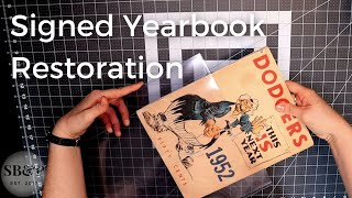 Signed 1952 Dodgers Yearbook - Complete Conservation Treatment