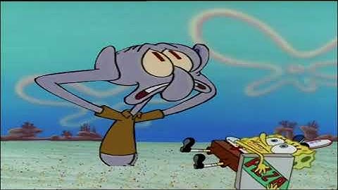 squidward trying to get a pizza from Spongebob | squidward spongebob