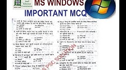 MS WINDOWS IMPORTANT MCQ FOR-JSSC/JPSC/BANK/SSC/RLY/OTHERS