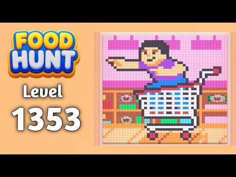 【Food Hunt: Pixel Puzzle】レベル1353攻略とスロット管理の消去手順