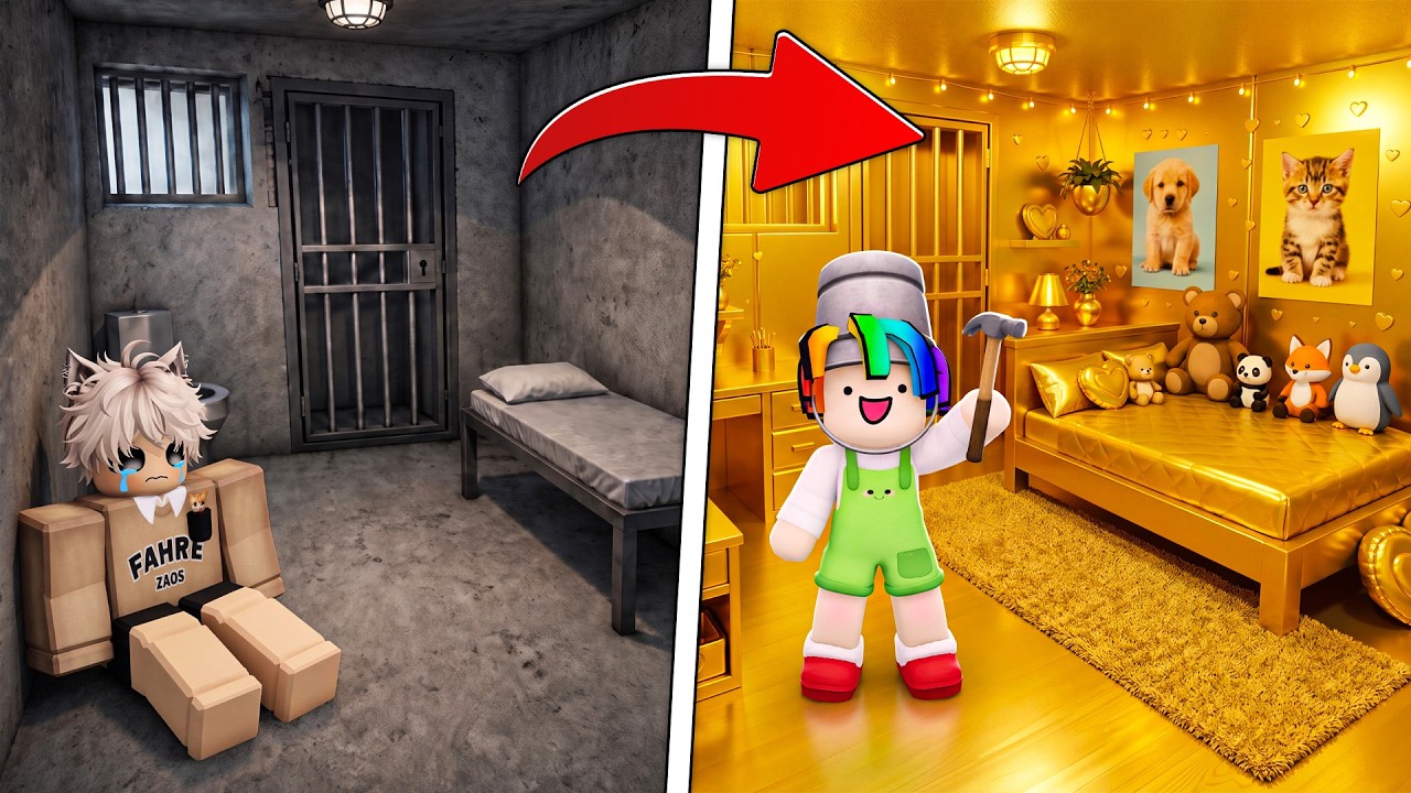 DUNDUN & LEMON BANGUN PENJARA DARI MISKIN SAMPAI KAYA DI ROBLOX