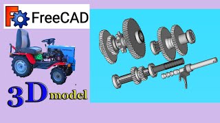 FreeCAD 3D model.  Шестерні редуктора МБ 40-2 .