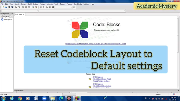 How to reset CodeBlock Layout to Default | Code::Block Solution #Code::Blocks