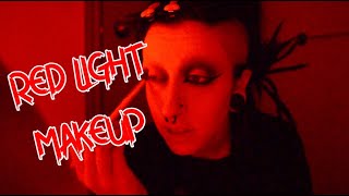 goth does the red light makeup challenge