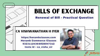 XII BK - Bills of Exchange by CA Vishwanathan H Iyer