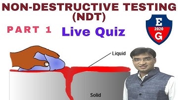 1| Live Quiz| Dye Penetrant Testing (DPT)| Non-Destructive Testing (NDT)