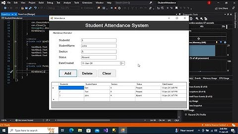 Student Attendance System Using C#