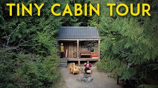 TINY CABIN TOUR 🌲 Airbnb with Outdoor Bathtub! PNW Adventures