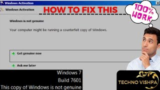 Windows Is Not Genuine | Windows Activation | Build 7601/7600 | Slui