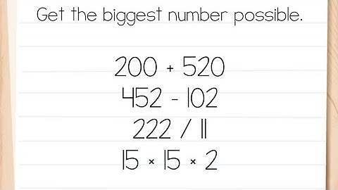 Brain Test Level 42 get the biggest number possible