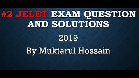 jelet exam 2019 | Jelet exam questions and solutions 2019 | how to crack jelet exam |