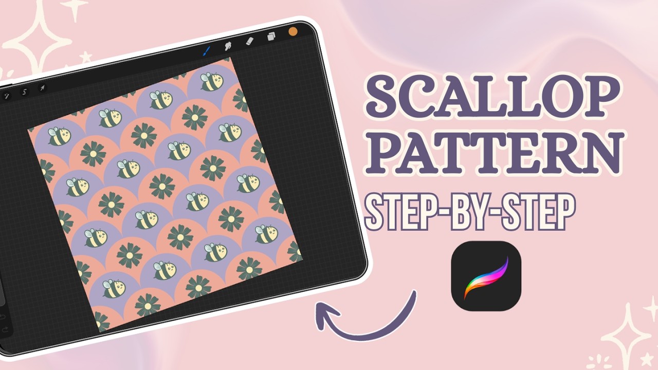 How to Make a Scallop Seamless Pattern in Procreate Step-by-step Guide ...