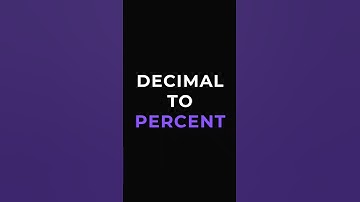 Convert Percent & Decimal in 60 Seconds! #math #maths #mathematics #shorts